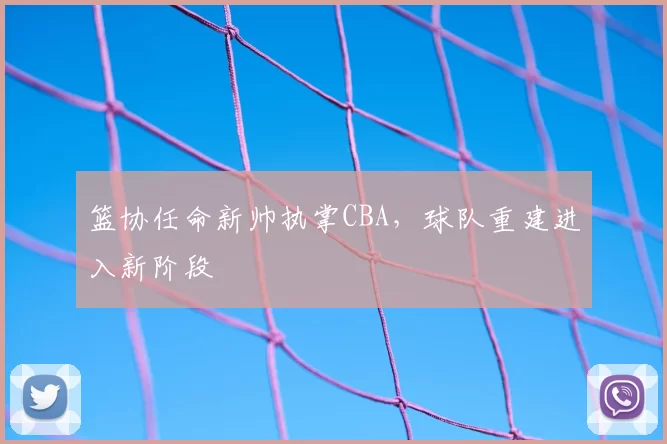 篮协任命新帅执掌CBA,球队重建进入新阶段